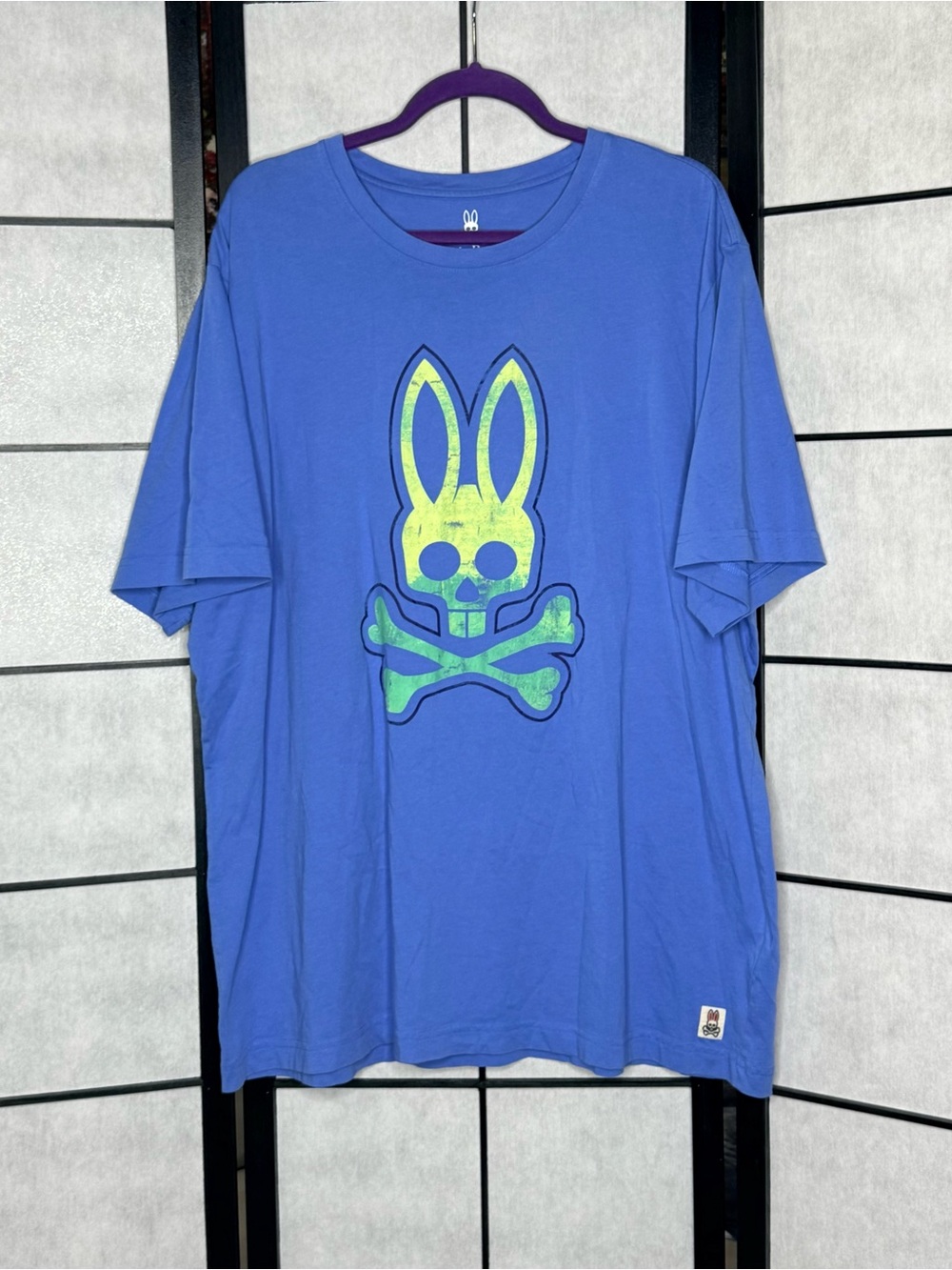 Psycho Bunny Graphic Bunny Cotton Tee Blue 2XL